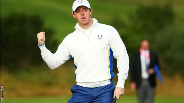 Rory McIlroy of Europe