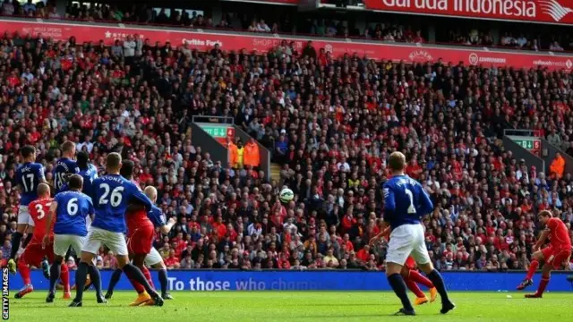 Steven Gerrard scores