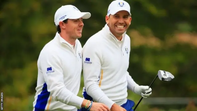 Rory McIlroy and Sergio Garica