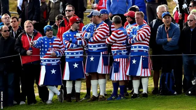 US supporters in fancy dress