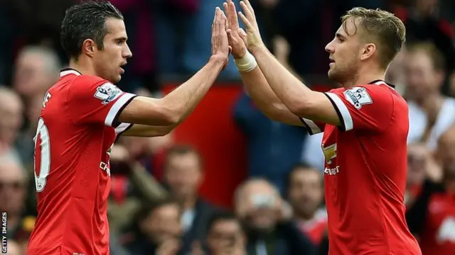 Robin van Persie celebrates