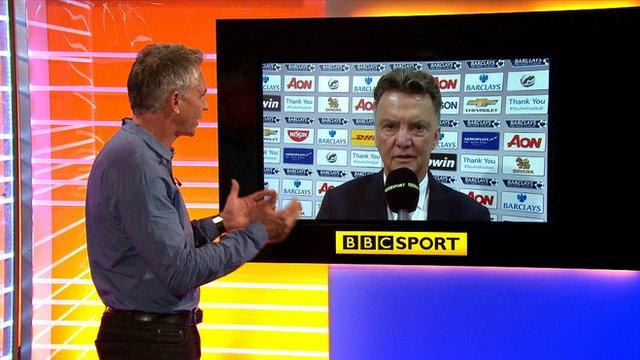 BBC Sport's Gary Lineker speaks to Manchester United manager Louis van Gaal