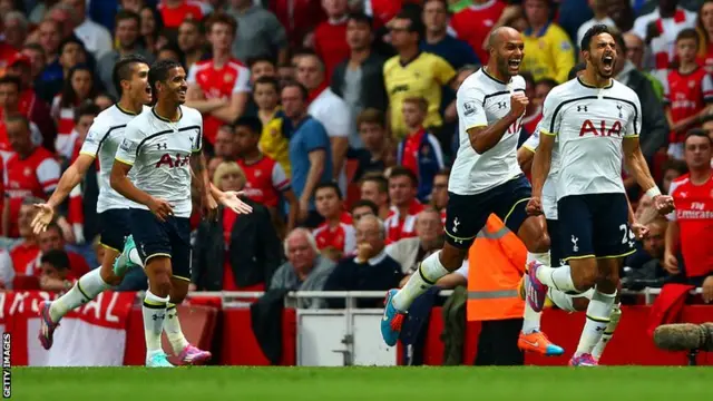 Nacer Chadli celebrates