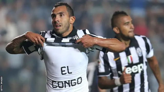 Carlos Tevez celebrates