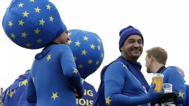 Europe fans at the Ryder Cup