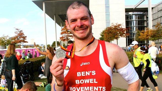 Ben Ashworth with his medal