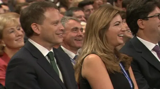 Tory Party chairman Grant Shapps and Karen Brady, football boss and Apprentice TV show star