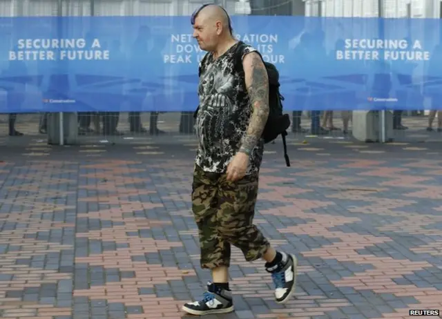 Man outside Conservative conference