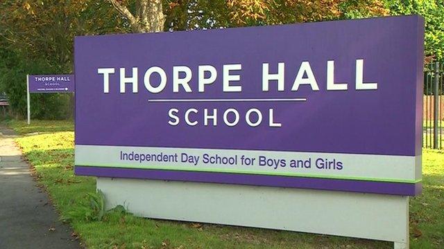 Thorpe Hall School sign