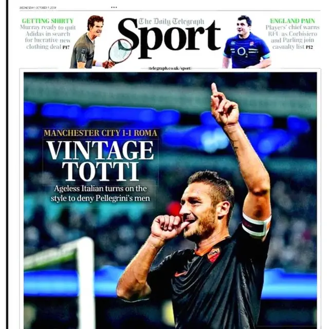 Daily Telegraph back page