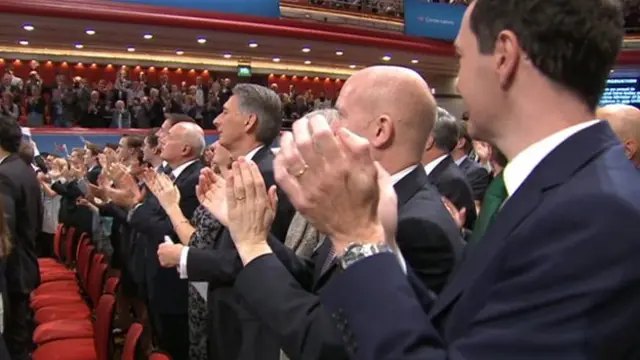 The Cabinet applauds David Cameron