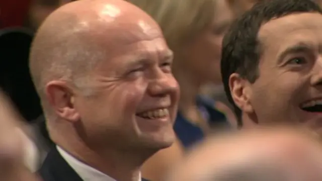 William Hague laughing