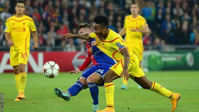 Raheem Sterling loses control of the ball