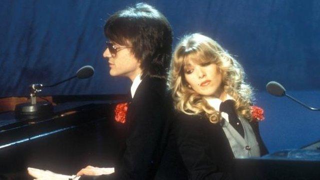 Lynsey De Paul with Mike Moran in the 1977 Eurovision Song Contest