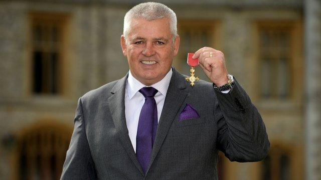 Warren Gatland receives his OBE