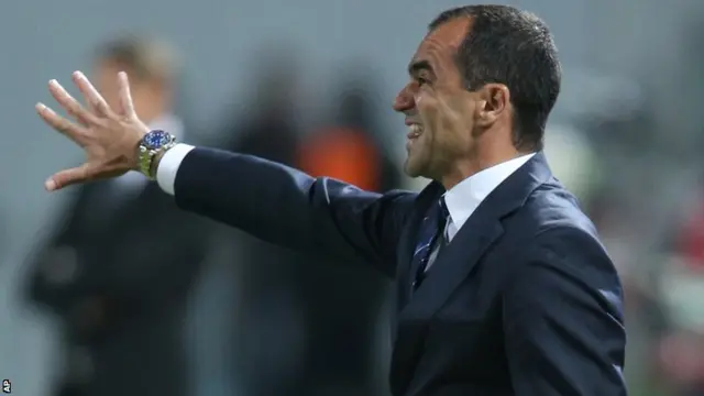 Roberto Martinez gestures from the sideline