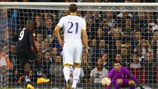 Demba Ba scores from the penalty spot