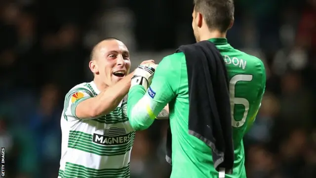 Scott Brown celebrates at the final whistle