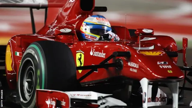 Alonso at the 2010 Singapore GP