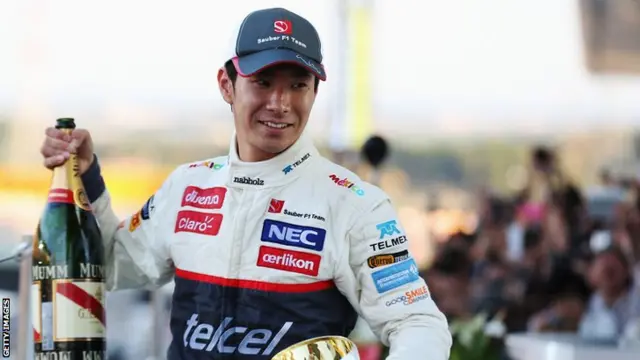 Kobayashi fnished 3rd for Sauber in his last Japanese GP start for Sauber back in 2012.