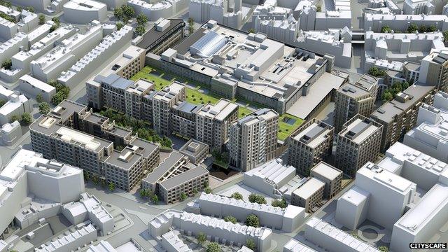 An artists impression of the Mount Pleasant plans