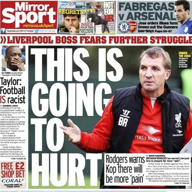 Daily Mirror back page