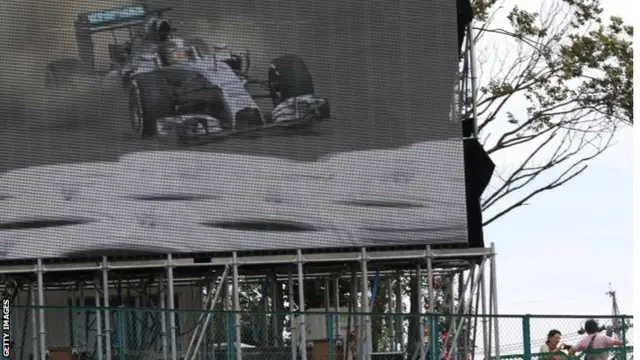 Scaffolding at the Japanese Grand Prix