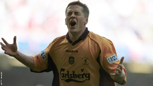 Michael Owen celebrates for Liverpool