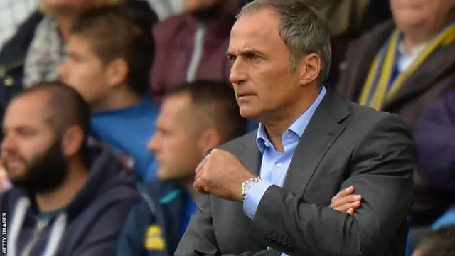 Leeds United manager Darko Milanic on the touchline