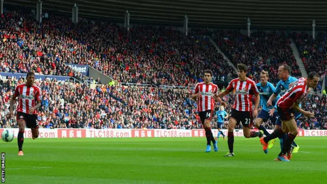 Charlie Adam equalises for Stoke