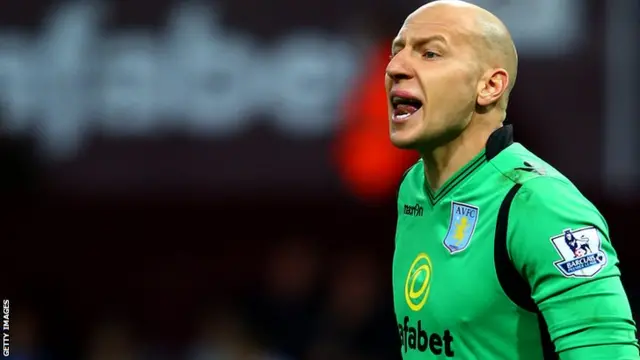 Aston Villa keeper Brad Guzan