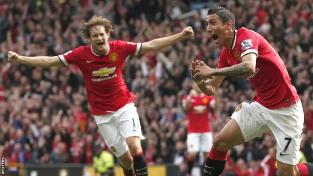 Manchester United's Angel di Maria celebrates