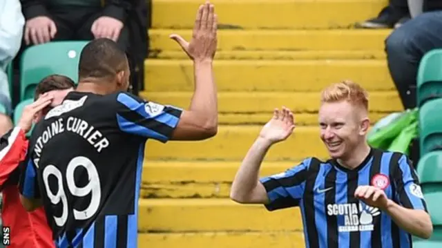 Mickael Antoine-Curier and Ali Crawford celebrate