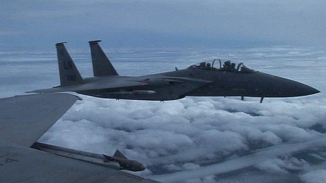 Crashed F-15D from RAF Lakenheath in flight