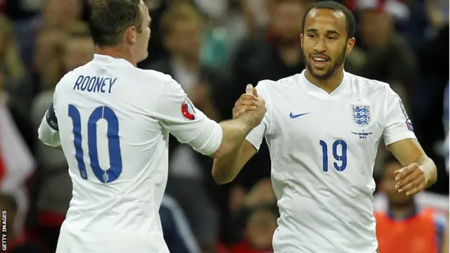 Andros Townsend and Wayne Rooney