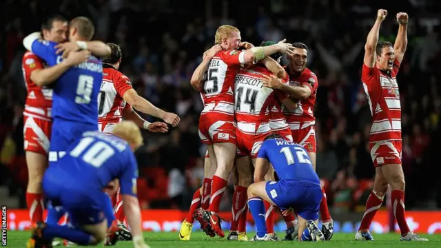 Wigan celebrate