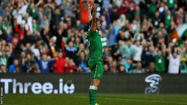 Robbie Keane scores a hat-trick for Republic of Ireland