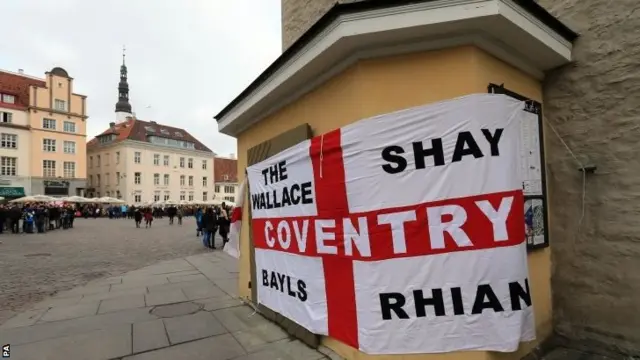 England flags in Tallinn