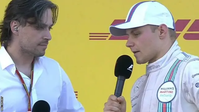 Bottas on the podium