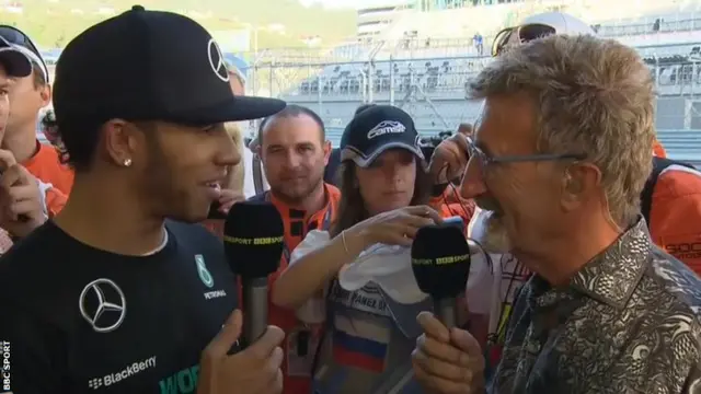 Lewis Hamilton and Eddie Jordan