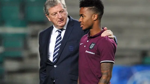 Roy Hodgson and Raheem Sterling