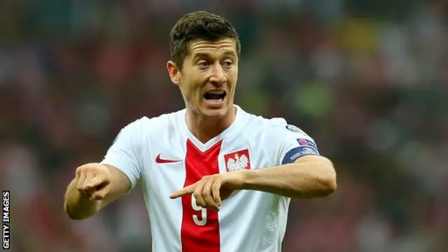 Poland striker Robert Lewandowski