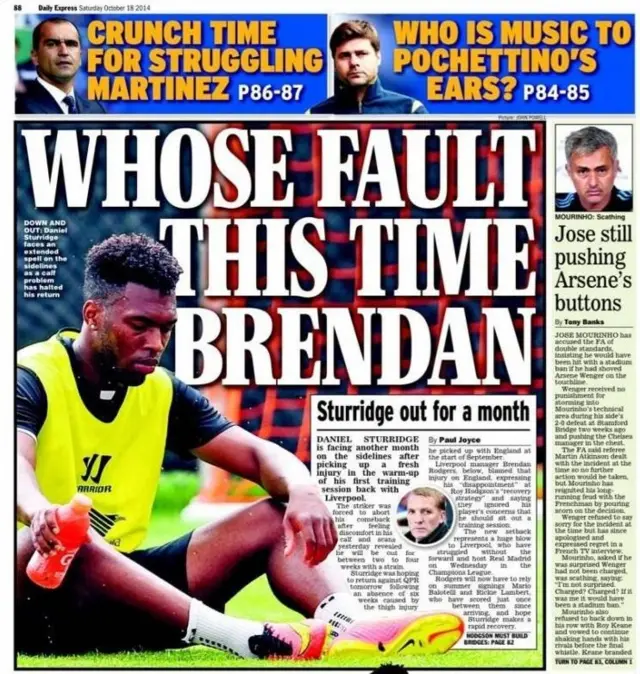 Daily Express back page