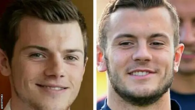 A man resembling Jack Wilshere and Jack Wilshere