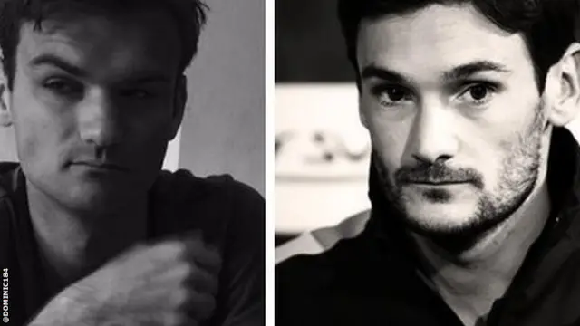 A man who resembles Hugo Lloris and Tottenham goalkeeper Hugo Lloris