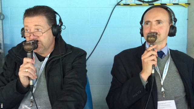 The commentary position at Etihad Stadium