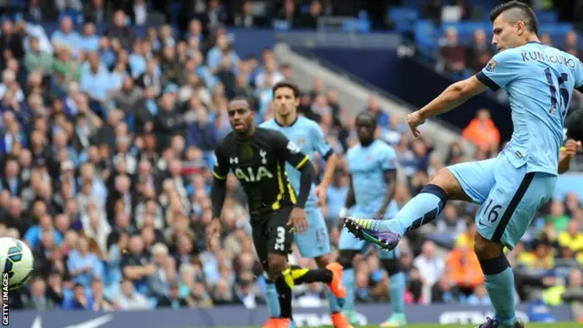 Sergio Aguero scores a penalty