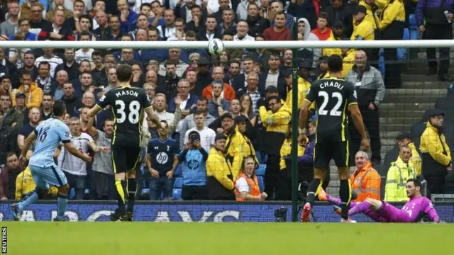 Sergio Aguero's penalty is saved