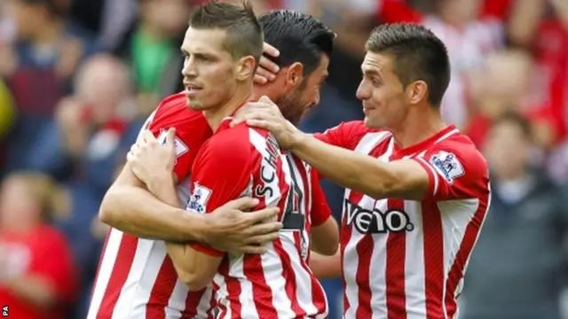 Southampton players celebrations