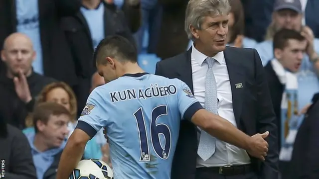 Sergio Aguero and Manuel Pellegrini